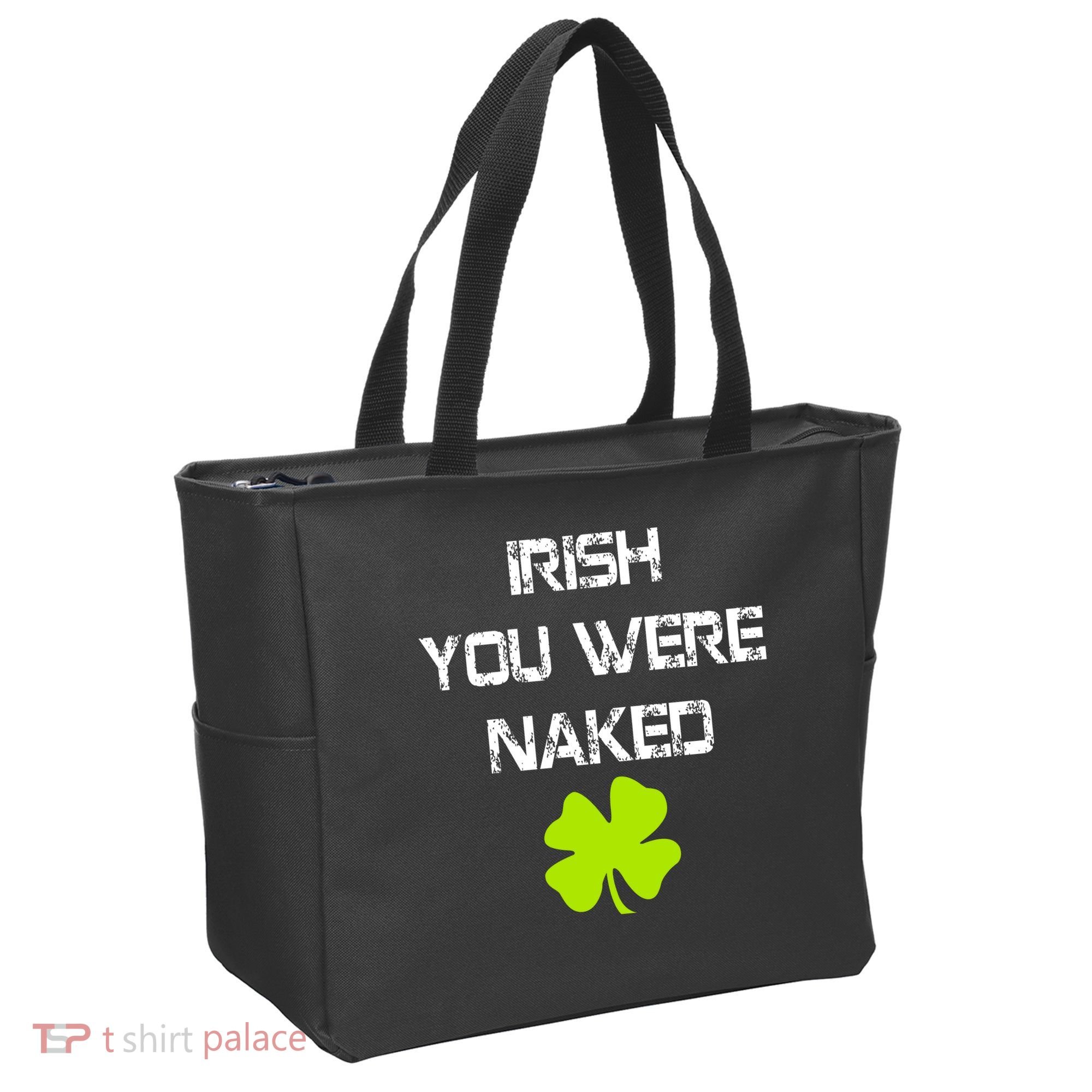 Irish You Were Naked St. Patricks Day Tote Bag