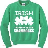 Irish You'd Show Me Your Shamrocks Kids Sweatshirt thumb 0