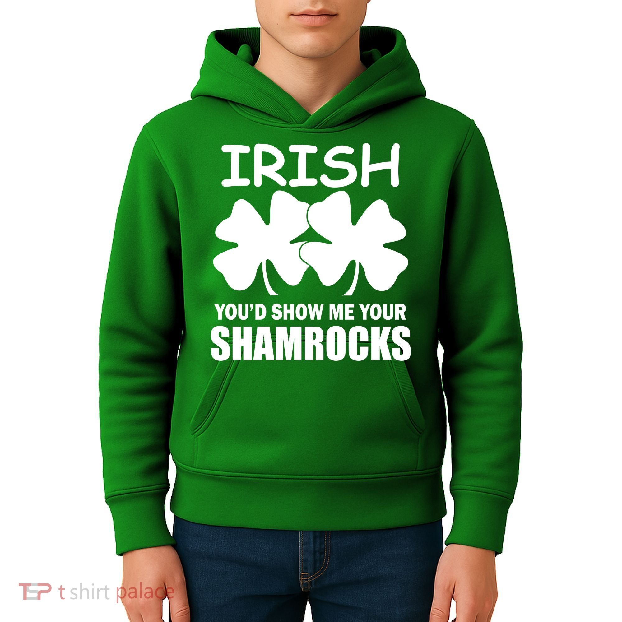 Irish You'd Show Me Your Shamrocks Kids Hoodie