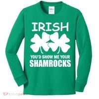 Irish You'd Show Me Your Shamrocks Kids Long Sleeve Shirt thumb 0