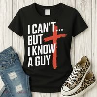 Inspirational Religious Jesus Cross Faith Christian Women's T-Shirt thumb 3