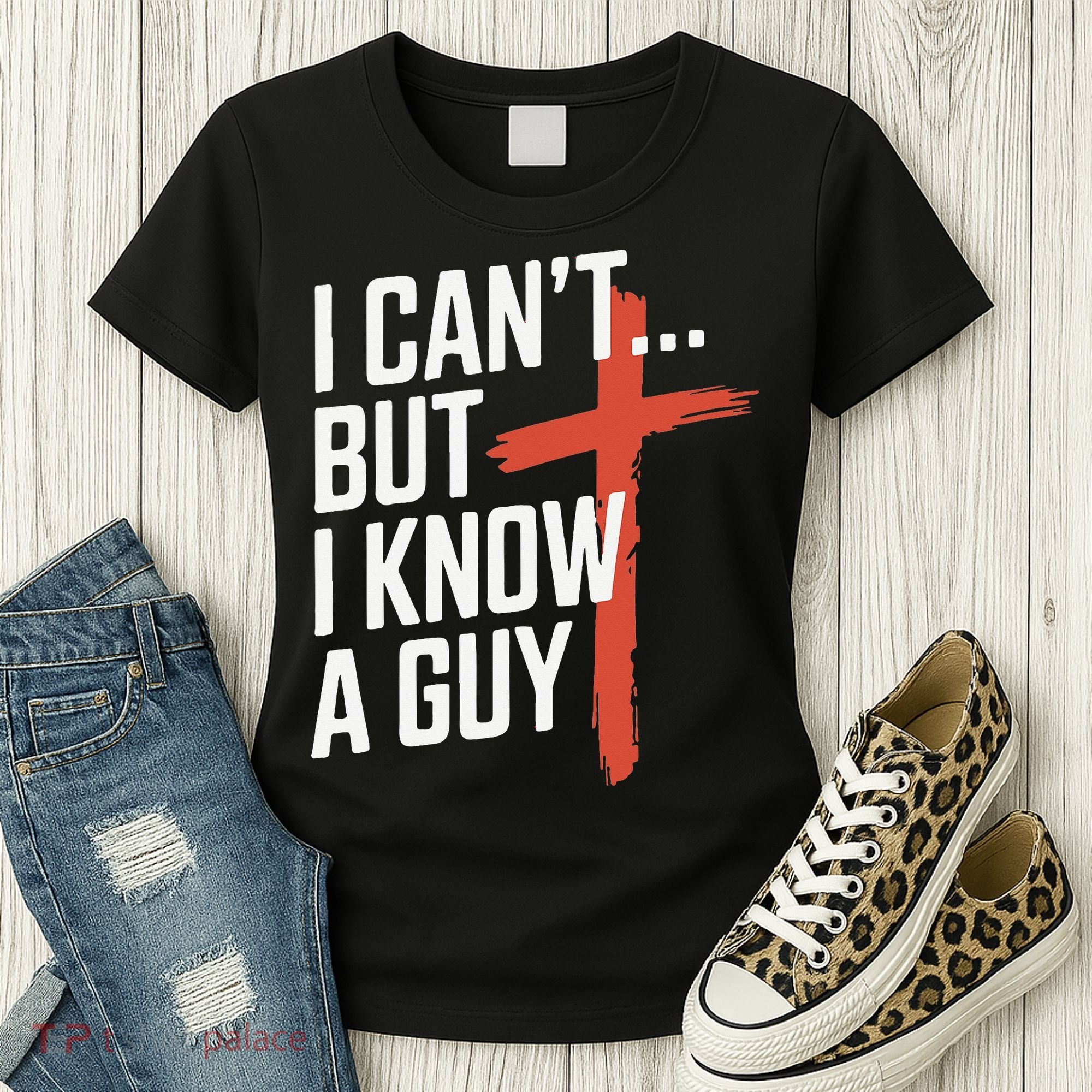 Inspirational Religious Jesus Cross Faith Christian Women's T-Shirt