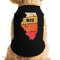 Illinois Retro Local Map Heart Area Code 815 Doggie Tank thumb 0