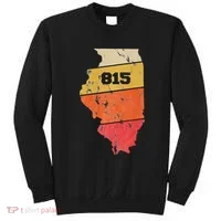 Illinois Retro Local Map Heart Area Code 815 Sweatshirt thumb 0