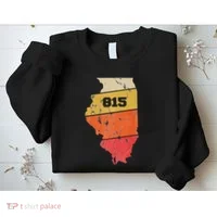 Illinois Retro Local Map Heart Area Code 815 Sweatshirt thumb 2