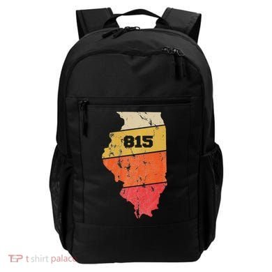 Illinois Retro Local Map Heart Area Code 815 Backpack