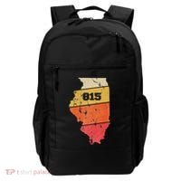 Illinois Retro Local Map Heart Area Code 815 Backpack thumb 0