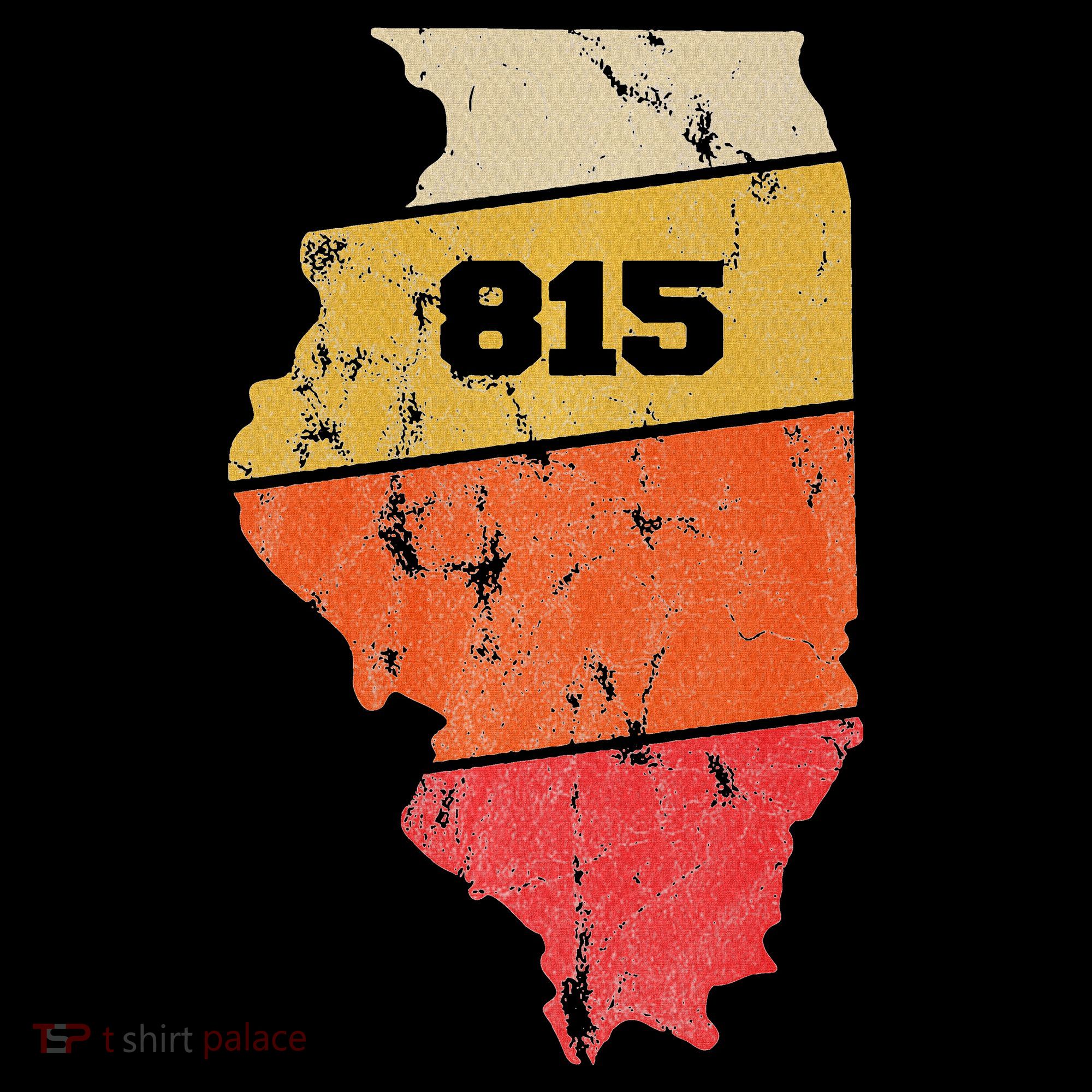 Illinois Retro Local Map Heart Area Code 815 Bucket Hat
