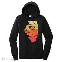 Illinois Retro Local Map Heart Area Code 815 Women's Hoodie thumb 0