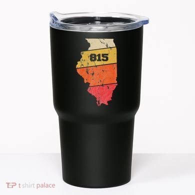 Illinois Retro Local Map Heart Area Code 815 Tumbler