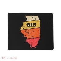 Illinois Retro Local Map Heart Area Code 815 Mousepad thumb 0