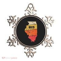 Illinois Retro Local Map Heart Area Code 815 Ornament thumb 0