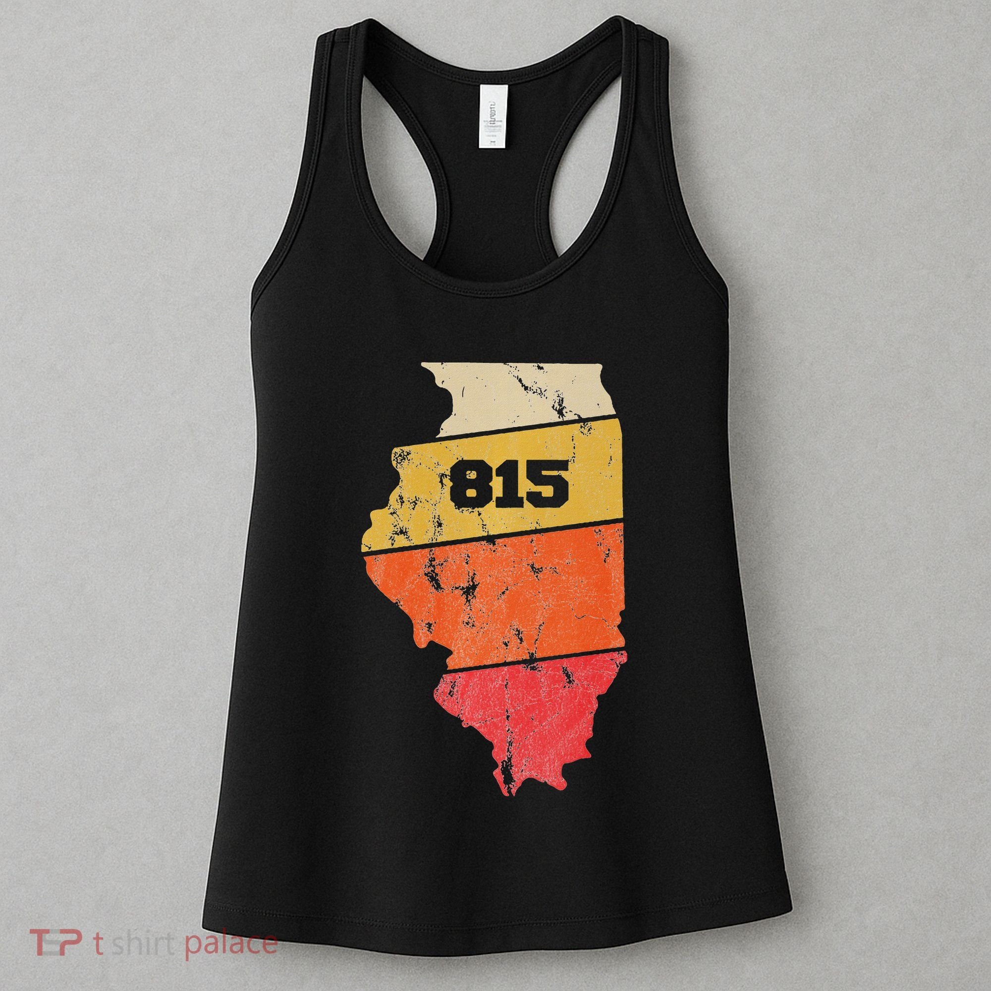 Illinois Retro Local Map Heart Area Code 815 Women's Tank Top