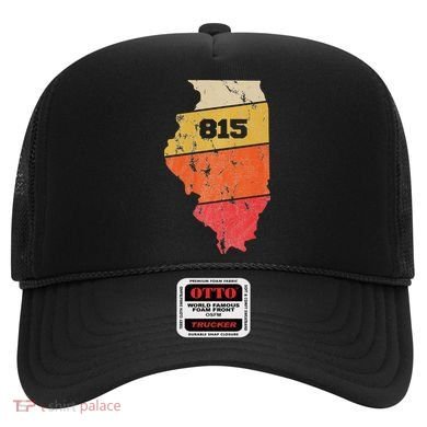 Illinois Retro Local Map Heart Area Code 815 Hat