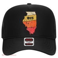 Illinois Retro Local Map Heart Area Code 815 Hat thumb 0