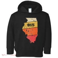 Illinois Retro Local Map Heart Area Code 815 Toddler Hoodie thumb 0
