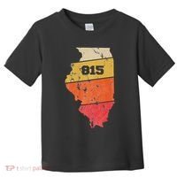 Illinois Retro Local Map Heart Area Code 815 Toddler T-Shirt thumb 0