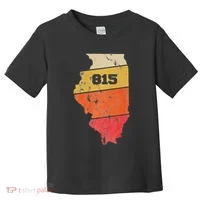 Illinois Retro Local Map Heart Area Code 815 Toddler T-Shirt thumb 0