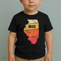 Illinois Retro Local Map Heart Area Code 815 Toddler T-Shirt thumb 2