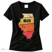 Illinois Retro Local Map Heart Area Code 815 Women's T-Shirt thumb 0