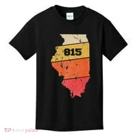 Illinois Retro Local Map Heart Area Code 815 Kids T-Shirt thumb 0