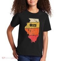 Illinois Retro Local Map Heart Area Code 815 Kids T-Shirt thumb 2