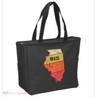 Illinois Retro Local Map Heart Area Code 815 Tote Bag thumb 2