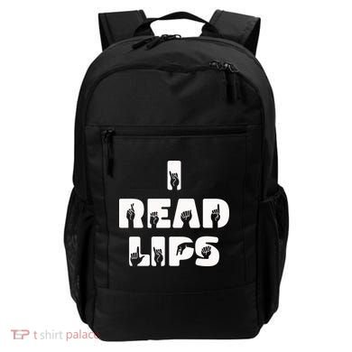 I Read Lips Sign Language Awareness Backpack