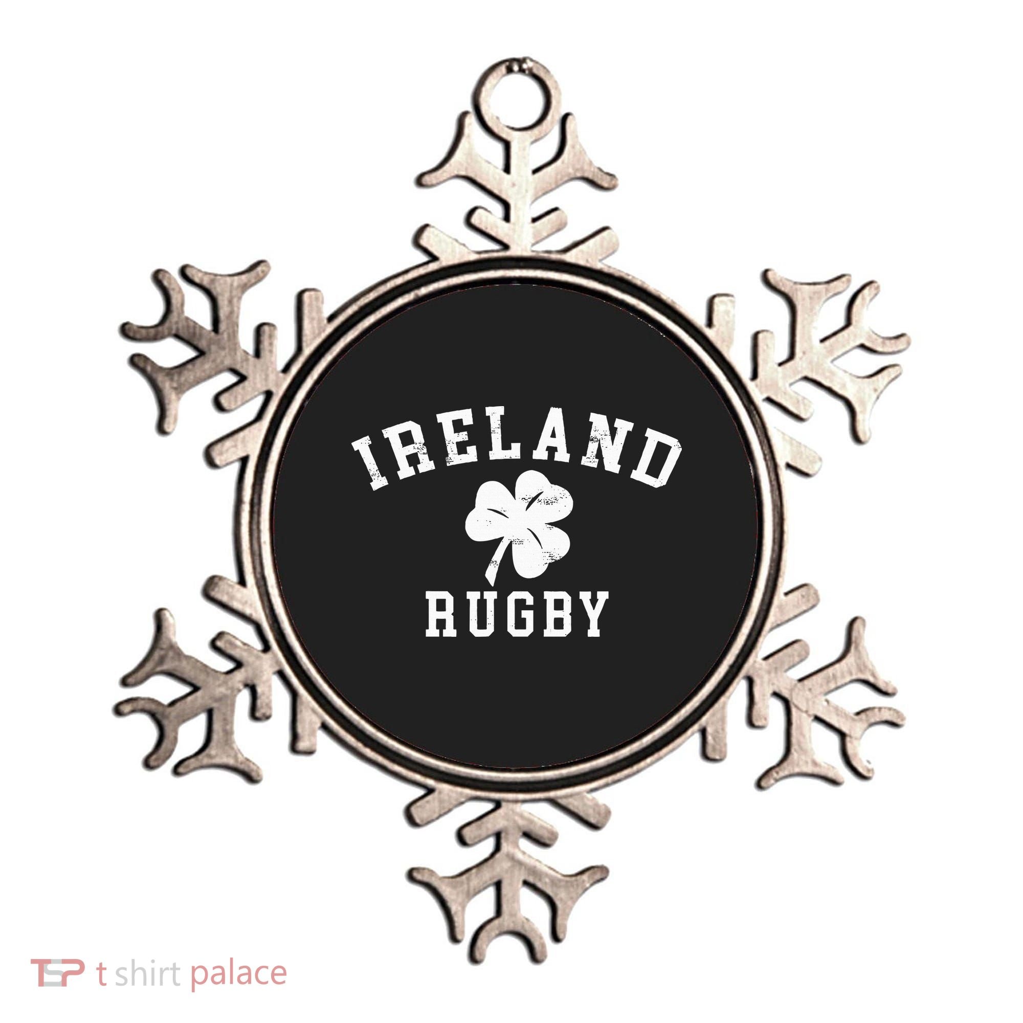 IRELAND RUGBY Lucky Clover Rugby Ornament