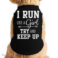 I Run Like A Girl Try To Keep Up Cardio Workout Doggie Tank thumb 0