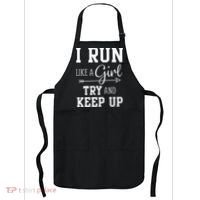 I Run Like A Girl Try To Keep Up Cardio Workout Apron thumb 0