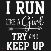 I Run Like A Girl Try To Keep Up Cardio Workout Women's Hoodie thumb 2