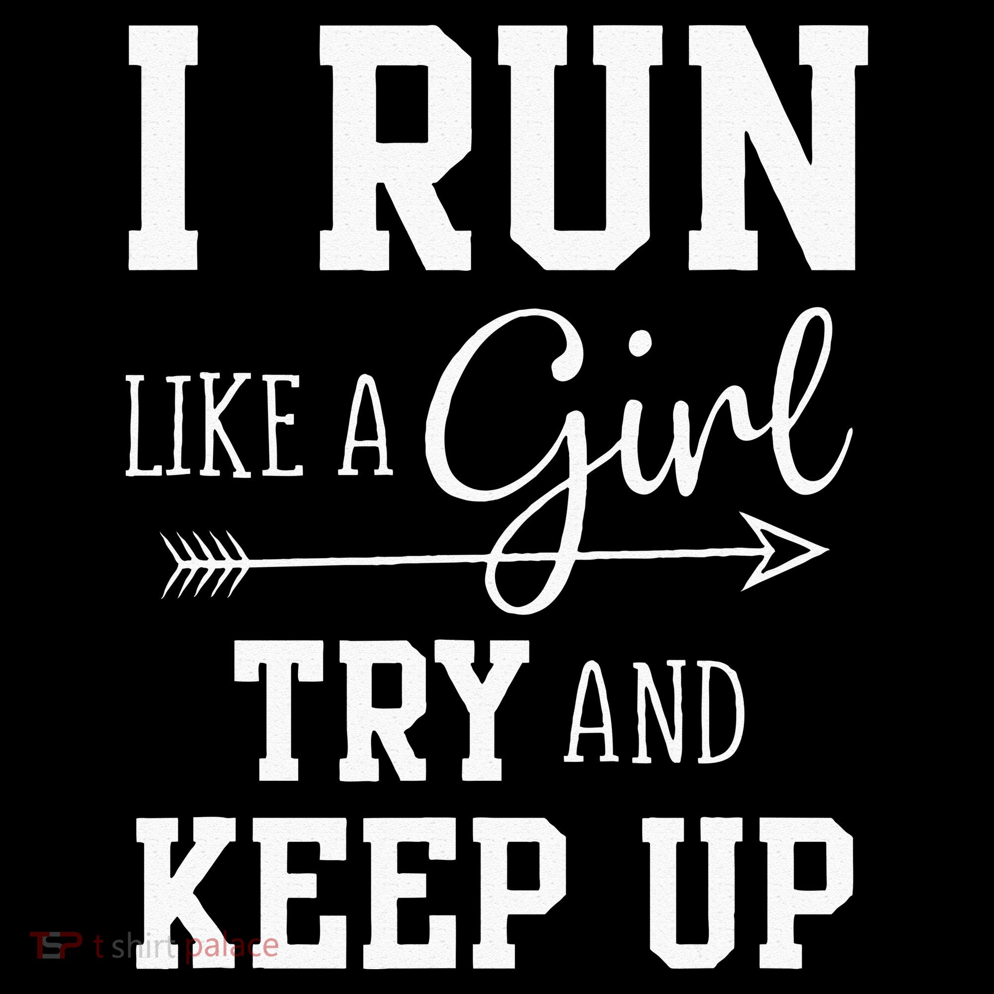 I Run Like A Girl Try To Keep Up Cardio Workout Women's Hoodie