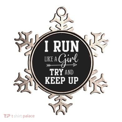 I Run Like A Girl Try To Keep Up Cardio Workout Ornament