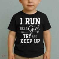 I Run Like A Girl Try To Keep Up Cardio Workout Toddler T-Shirt thumb 2