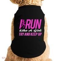 I Run Like Try And Keep Up Outdoor Gift Doggie Tank thumb 0