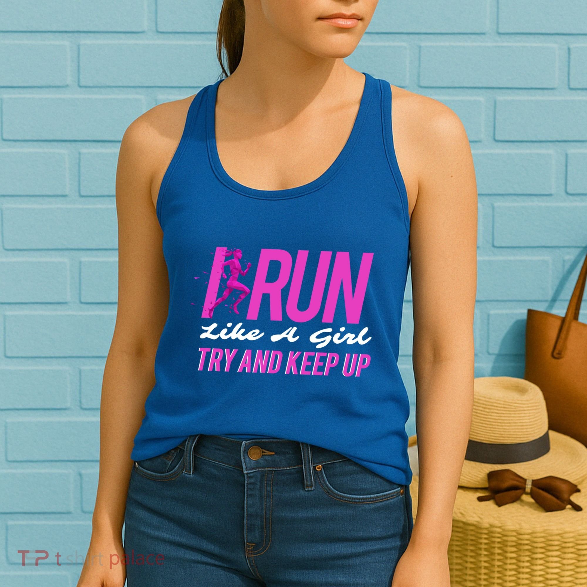 I Run Like Try And Keep Up Outdoor Gift Women's Tank Top