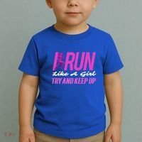 I Run Like Try And Keep Up Outdoor Gift Toddler T-Shirt thumb 2
