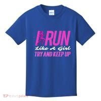 I Run Like Try And Keep Up Outdoor Gift Kids T-Shirt thumb 0
