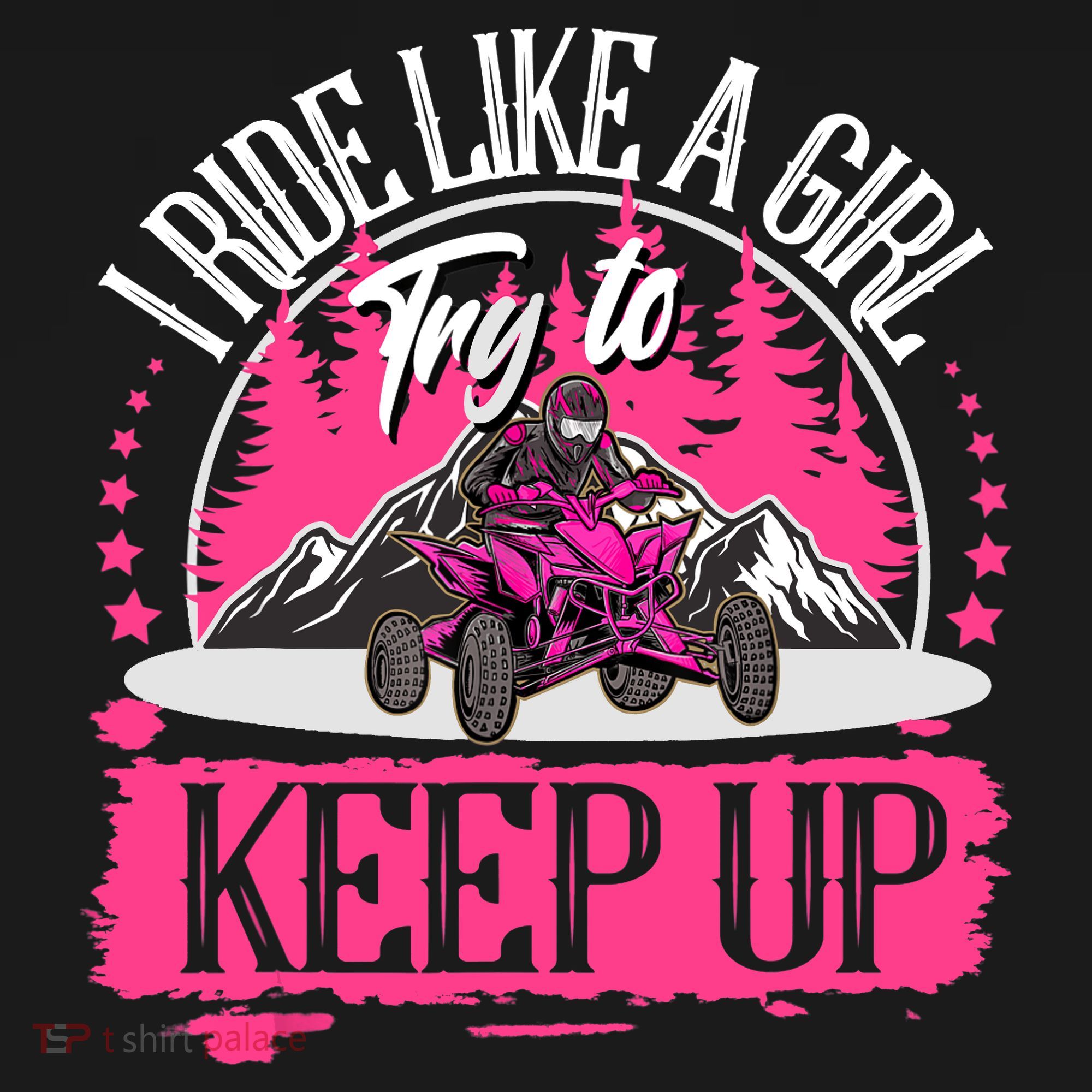 I Ride Like A Girl Try To Keep Up I Quad ATV Offroad Wo Ornament