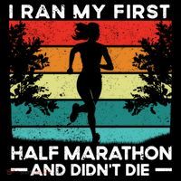 I Ran My First Half Marathon And DidnT Die Funny Running Gift Women's Hoodie thumb 2