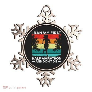 I Ran My First Half Marathon And DidnT Die Funny Running Gift Ornament