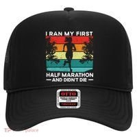 I Ran My First Half Marathon And DidnT Die Funny Running Gift Hat thumb 0