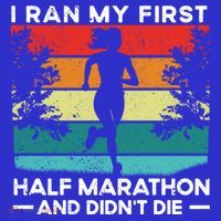 I Ran My First Half Marathon And DidnT Die Funny Running Gift Kids Sweatshirt thumb 2