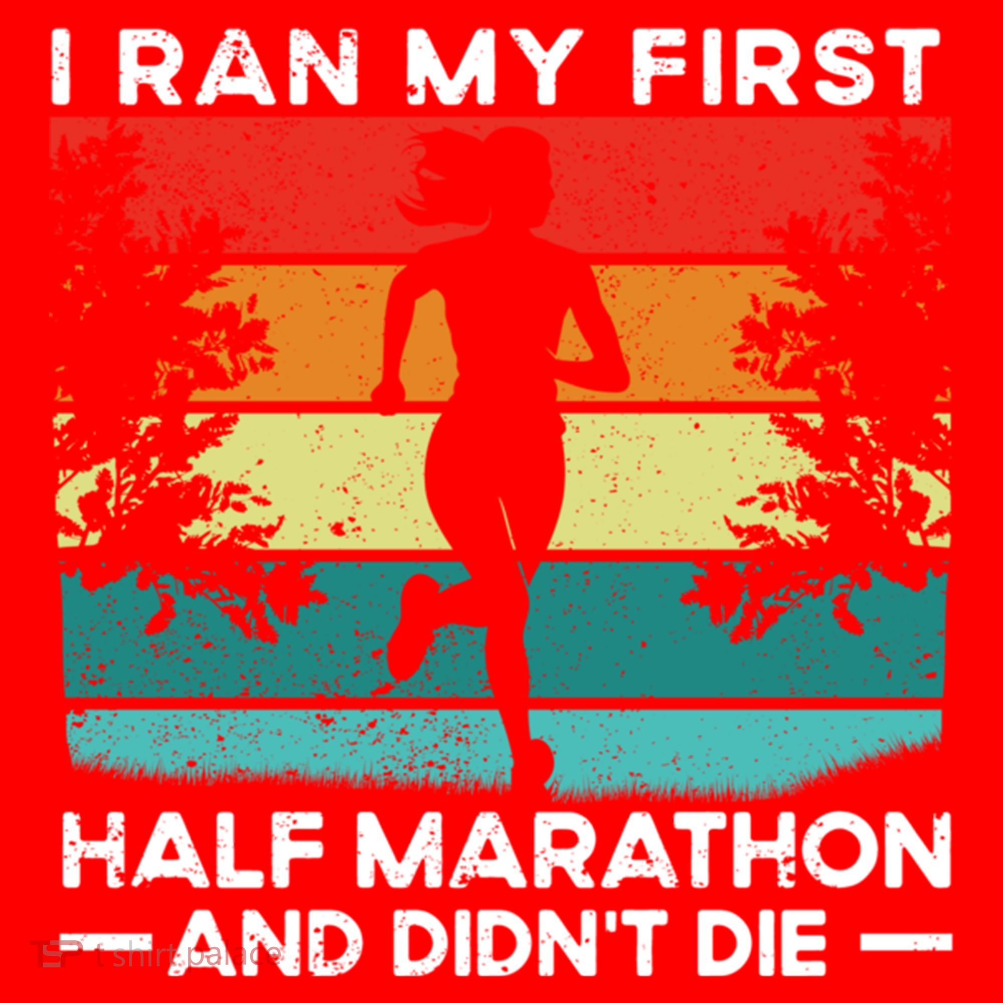 I Ran My First Half Marathon And DidnT Die Funny Running Gift Santa Hat