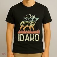 Idaho Retro Mountain Vintage Elk Hiking T-Shirt thumb 3