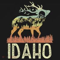 Idaho Retro Mountain Vintage Elk Hiking T-Shirt thumb 7