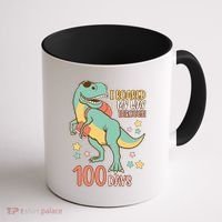 I Roared My Way Through 100 Days Dinosaur Coffee Mug thumb 1