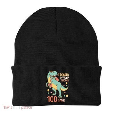 I Roared My Way Through 100 Days Dinosaur Beanie