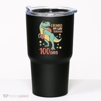 I Roared My Way Through 100 Days Dinosaur Tumbler thumb 0